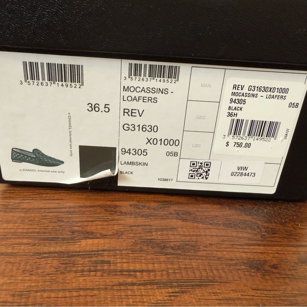 Chanel Black Leather Loafers Moccasins - Picture 8 of 12